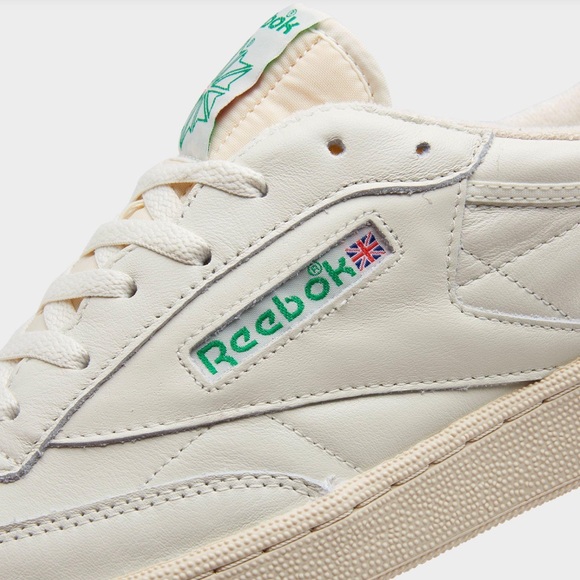 Reebok Off-White and Green Classic Sneakers - Picture 3 of 3